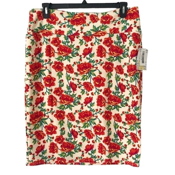 Lularoe New With Tags Cassie Floral Skirt Sz 3XL NWT - Picture 1 of 6